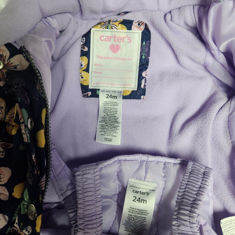 Carters 2pc Snow Suit Set - Picture 4 of 5